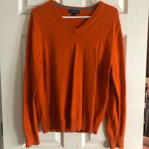 NWOT Orange Lands End VNeck Sweater